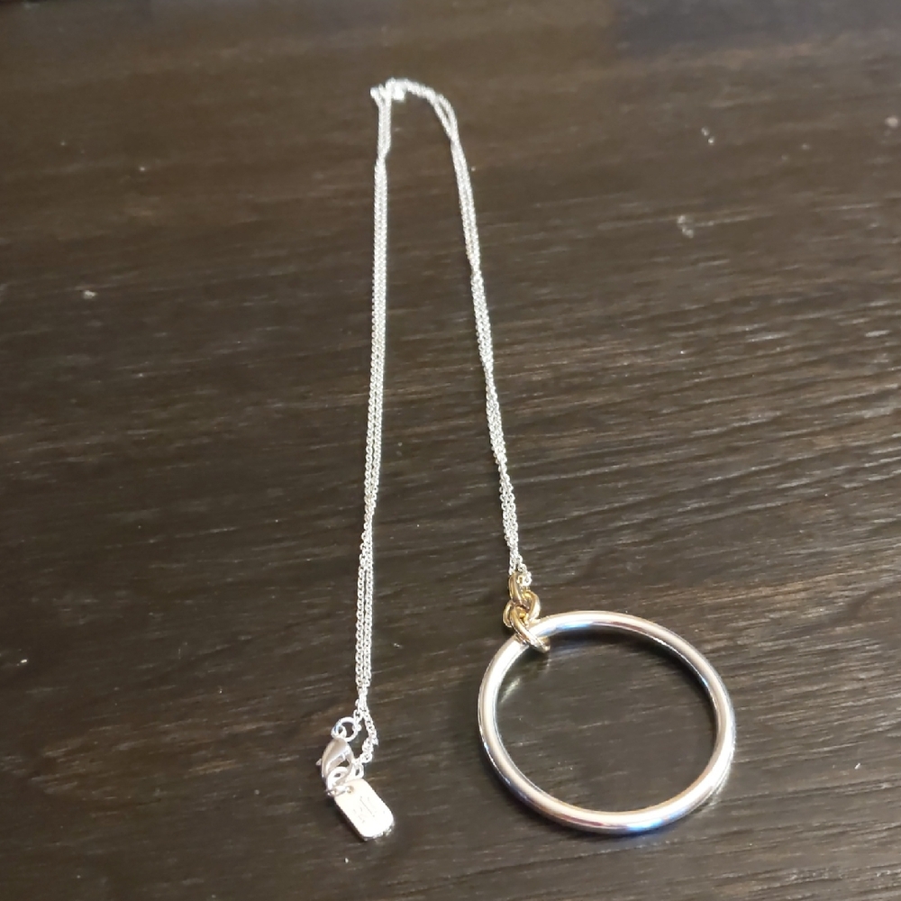 Ralph Lauren Silver Circle Necklace